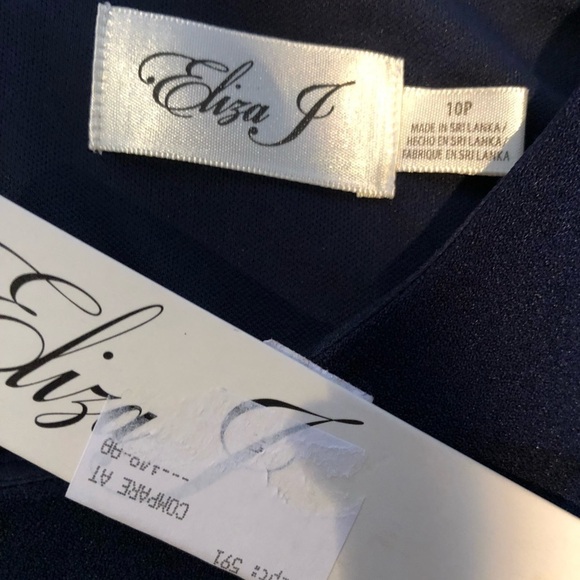 𝅺ELIZA J Cold Shoulder Dress/Navy - Picture 6 of 7